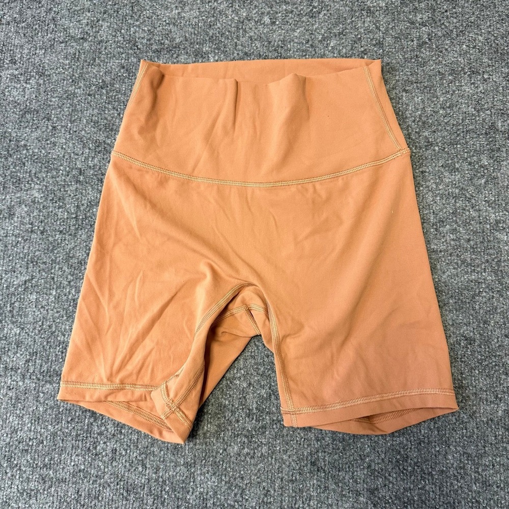 Lululemon Shorts Womens Size 6 Orange Align High Rise 6" Biker Yoga Athletic